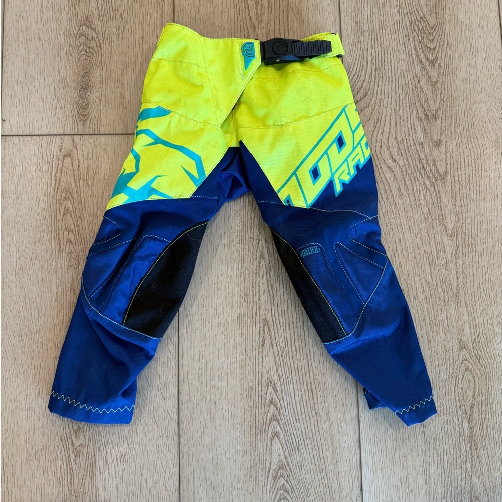 Kids Blue and Yellow Racing Pants